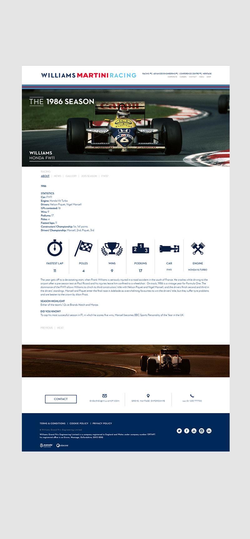Edward Scott Design Williams Martini website 2